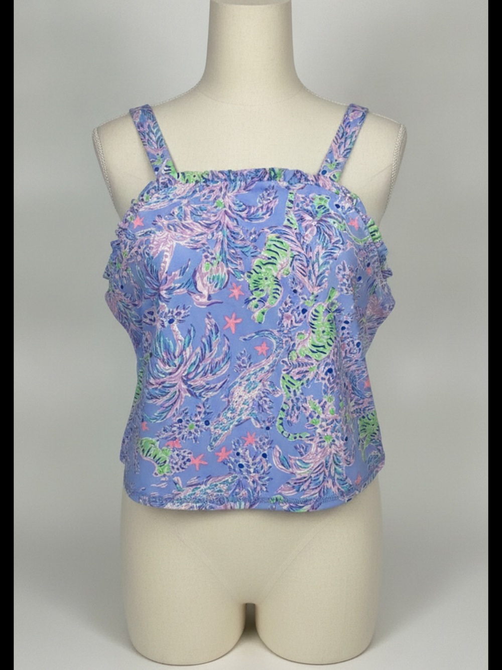 Lilly Pulitzer Letitia Lavender Sea Life Tank Top Size M